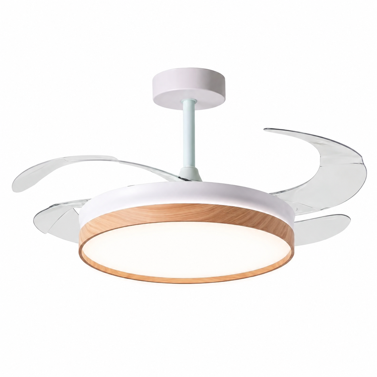 Ventilador de Techo con Luz LED 36W y Mando a Distancia — Motor DC Silencioso, 3 Tonos de Luz | Aspas Retráctiles