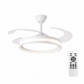 Ventilador de Techo con Luz LED 36W y Mando a Distancia — Motor DC Silencioso, 3 Tonos de Luz | Aspas Retráctiles