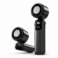 Ventilador Portátil 3en1 Turbo — De Mano, Mesa y Cuello | Recargable USB-C, Pantalla LED y hasta 100 Velocidades